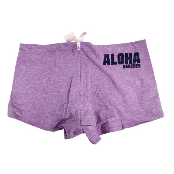 NWT VTG VICTORIA'S SECRET PINK COTTON LOW RISE BOYSHORT LG "ALOHA BEACHES" BUM - Picture 3 of 10